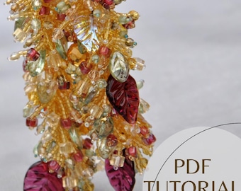 Beading Tutorial Easy DIY Project. Tassel Pattern Craft Beginner Instruction. Jewerly Making: Necklace, Earrings, Keychain Beadwork Gift