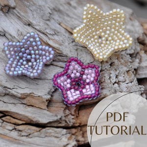 Seed Bead Flower Tutorial. DIY Jewelry Making Pattern Instruction. Bloom Miniature Flora Plant. Beading Craft Project. Instant Download PDF