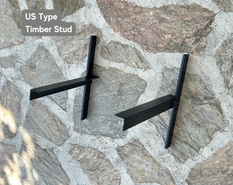 Supports en acier pour éviers muraux en marbre, Supports de meuble-lavabo flottants, Support de fixation murale, Supports de suspension murale pour évier