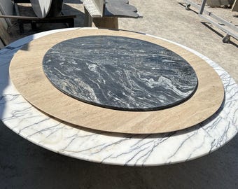 Calacatta Viola Marble Dining Table top - 69cm diameter 2cm thickness