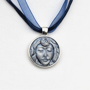 Shimmering Blue Angel Pendant