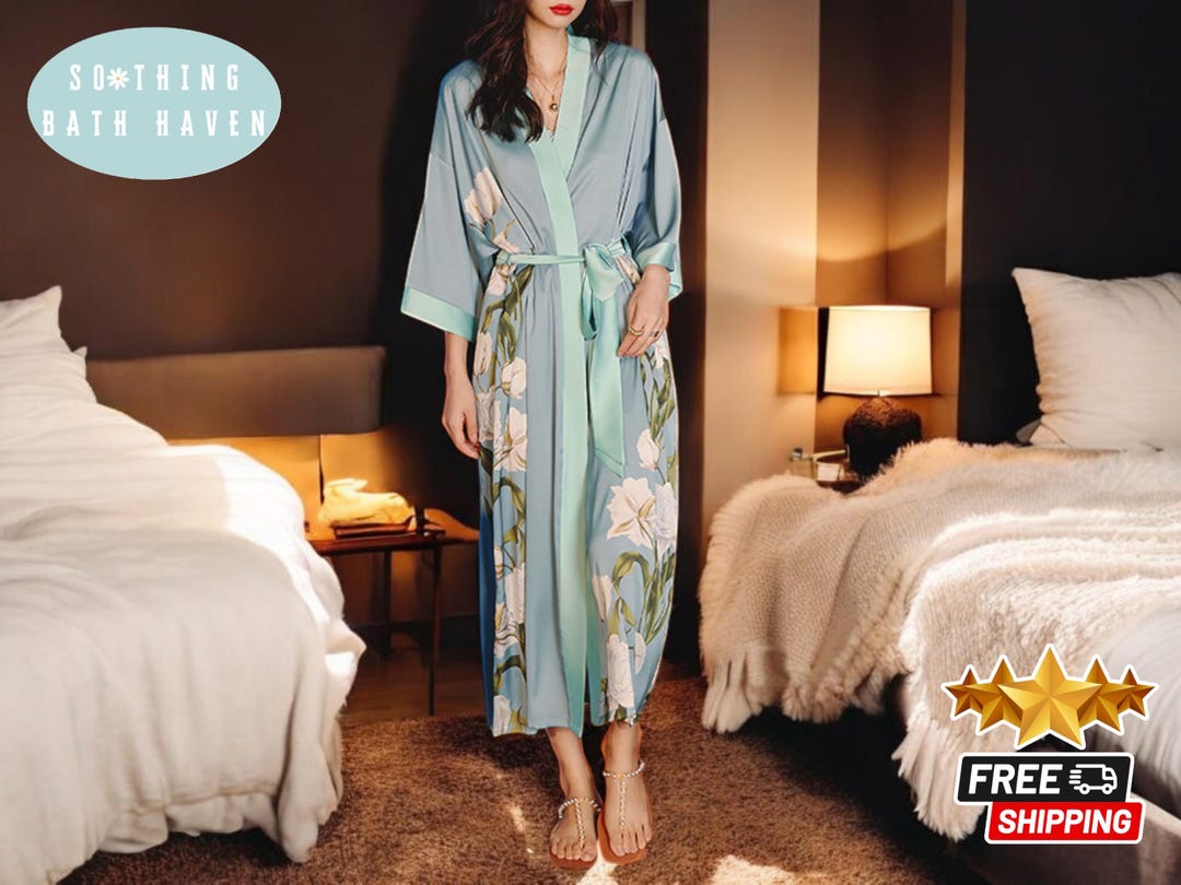 Women Satin Summer Robe Set