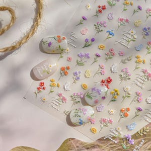 mini bloemstickers, plant stickervel suatelier. kleine stickers/ministickers / nagelstickers / nageldecoraties / dagboekdecor