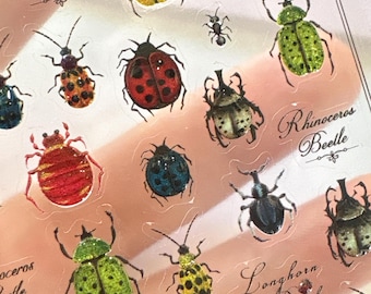 5D Jelly Insect Nail Stickers, Butterfly Beetle Ladybug Moth Bee Embossed Nail Decals, Spring Summer Bug Nail Art