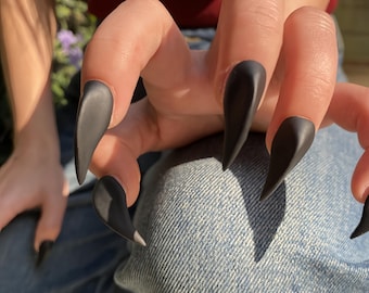 Halloween 3D Dragon Claw Press On Nails: Gothic Vampire Jewelry