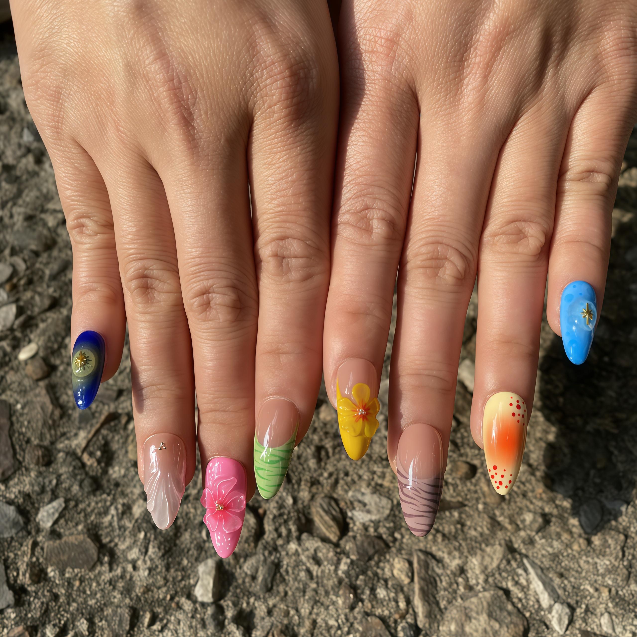 2025 Holographic 3D Nails That Pop