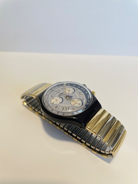 Reloj cronografo antiguo SWATCH Alabama 1992 con correa elastica original Etsy Espana