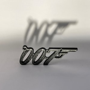 James Bond (007) Keychain [3D Printed] [FREE SHIPPING]