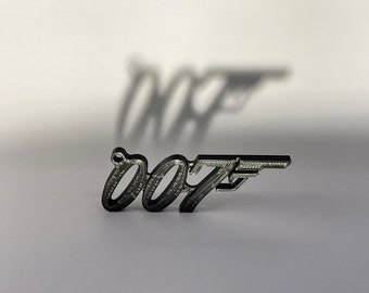 James Bond (007) Keychain [3D Printed] [FREE SHIPPING]