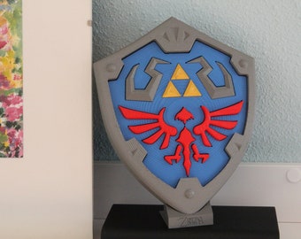 The Legend of Zelda Miniature Hylian Shield Display [3D-PRINTED]