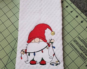 Christmas Gnome with Lights Kitchen Towel Decor