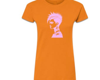 Camiseta con diseño gráfico de mohawk, top ajustado, ropa para festivales, atuendo de concierto de punk rock, moda alternativa, ropa informal, estilo Y2K para salir, look atrevido