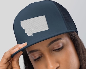 Montana hat state monogram MT cap meshback truckercap cooling style for sun protection embroidered snapback American