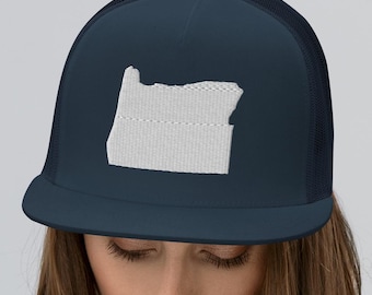 Oregon hat state text OR cap meshback truckercap cooling style for sun protection embroidered snapback American