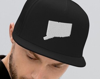 Connecticut hat state monogram CT cap meshback truckercap cooling style for sun protection embroidered snapback American