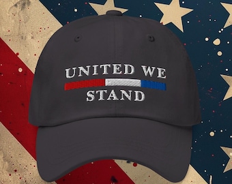 united we stand hat American slogan cap liberty accessory patriotic gift embroidered USA national lid