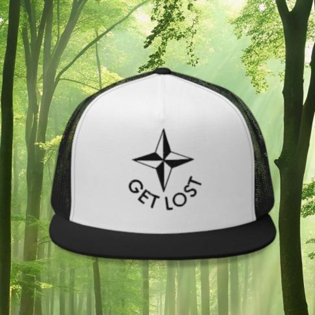 Get Lost Hat Embroidered Compass Star Wanderlust Snap Back Traveling ...