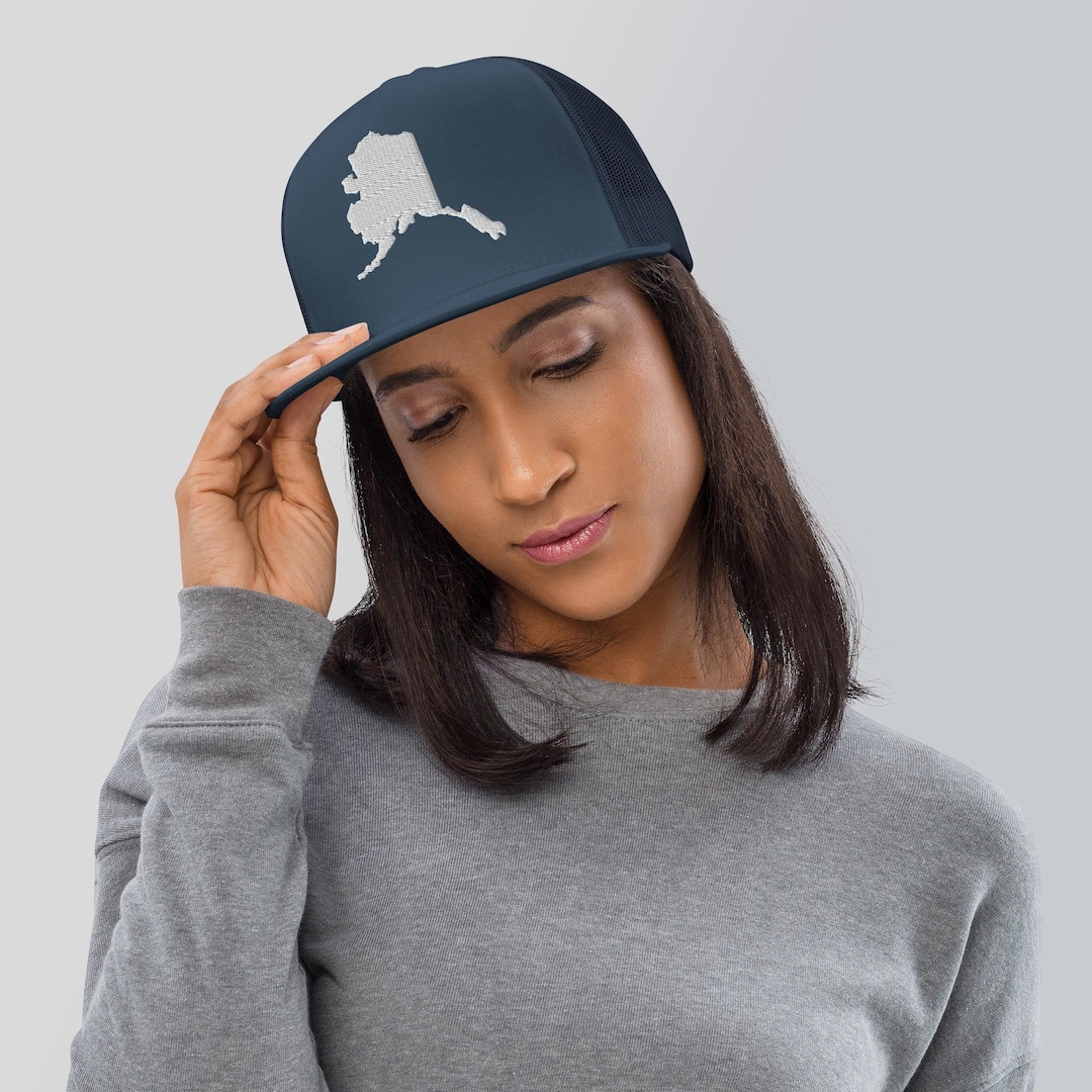 Alaska Hat State Monogram AK Cap Meshback Truckercap Cooling Style for ...
