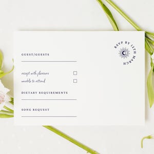 DIY-RSVP-kaart bruiloft sjabloon, aanpasbaar ontwerp RSVP-kaart