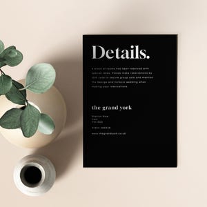 DIY Hochzeit Hotelunterkunft Kartenvorlage, Benutzerdefinierte Hochzeitsunterkunft Kartendesign, Hotel Aufenthalt Informationen, Detailkarte
