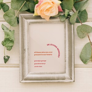Modèle DIY In Loving Memory, conception de carte commémorative personnalisable, conception de carte commémorative DIY