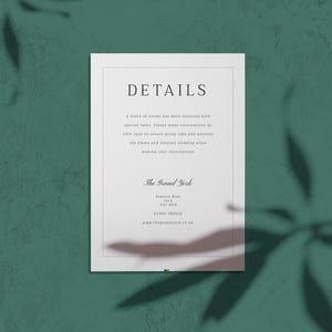 DIY Hochzeit Hotelunterkunft Kartenvorlage, Benutzerdefinierte Hochzeitsunterkunft Kartendesign, Hotel Aufenthalt Informationen, Detailkarte