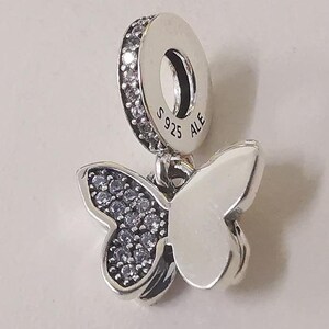 Pandora Sterling Silver Fluttering Butterflies Pendant Etsy