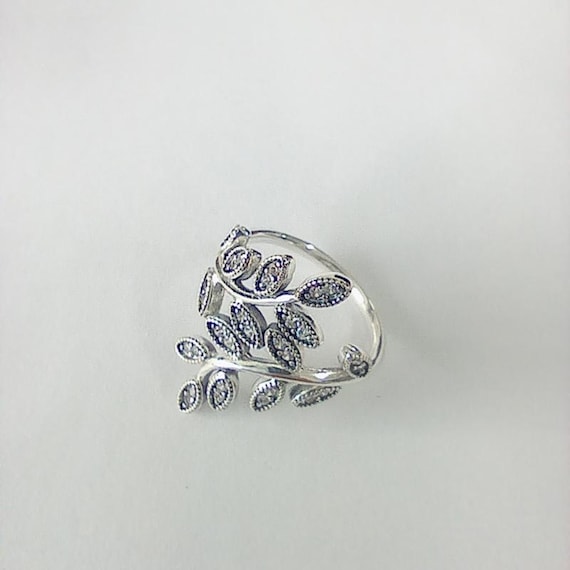 pandora ring sparkling leaves zirkonia