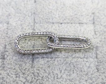 pandora me styling pavé double link white stone