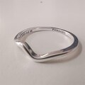 Pandora Silver Polished Wave Ring