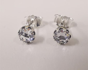 Pandora Sterling Silver Clear Sparkling Crown Stud Earrings