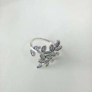 pandora ring glittrande löv zirkonium bild 2