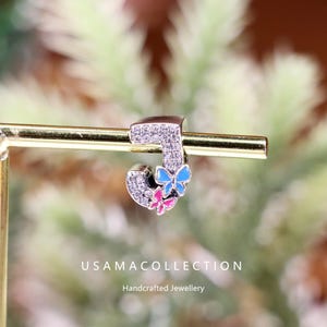 Joyería DIY con cuentas de letras de plata S925 con letra J y mariposa que brilla en la oscuridad estilo Pandora