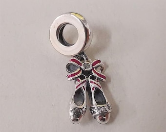 Pandora Pink Ballerina Shoes Charm S925 ALE
