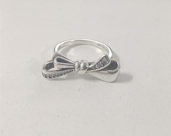 pandora brilliant bow ring s925 ale size
