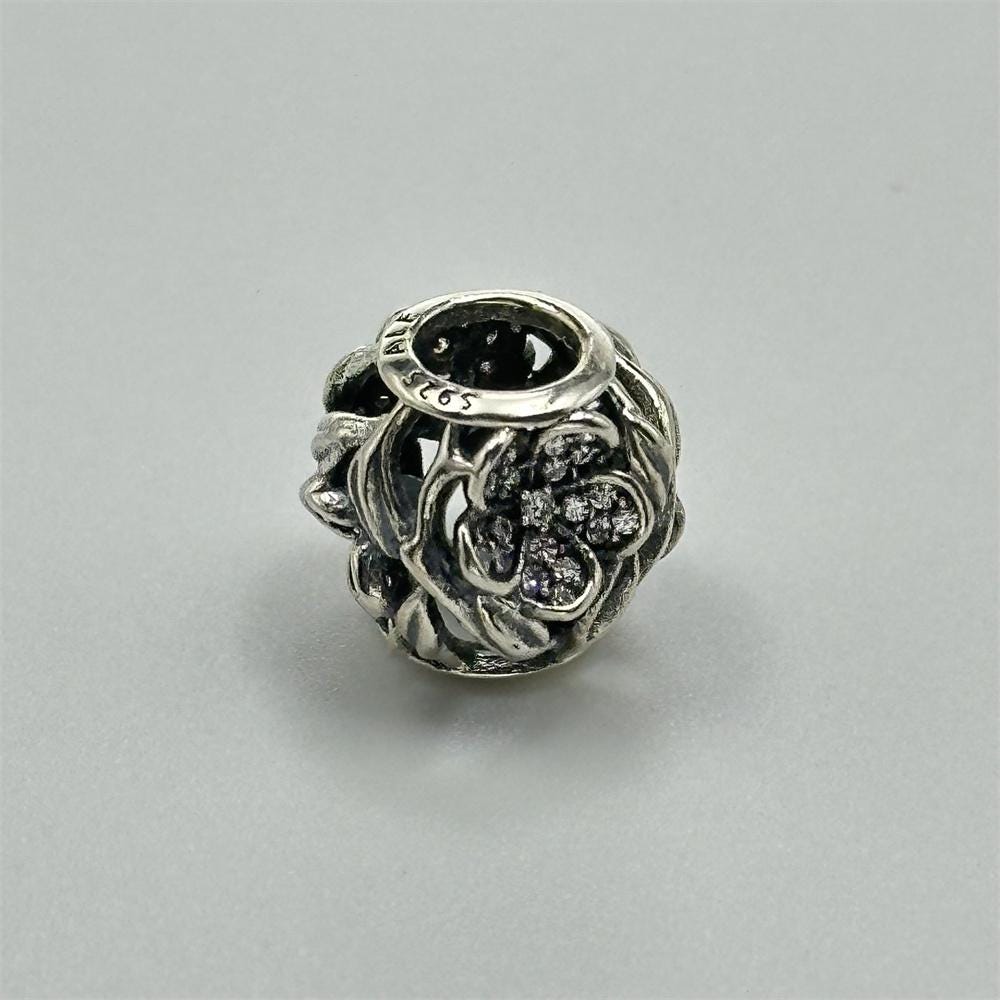 Pandora Sterling Silver S925 ALE Mystic Floral CZ Bead