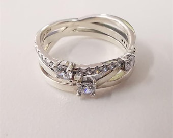 Nuevo anillo Pandora Ale de plata 925 brillante con triple banda.
