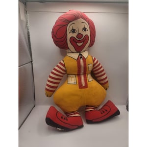 Ronald McDonald Vintage 1987 McDonalds Plush 12&quot; Stuffed Cloth Doll