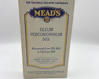 Vintage 1937 Mead's Oleum Box: Canadian Medical Ephemera