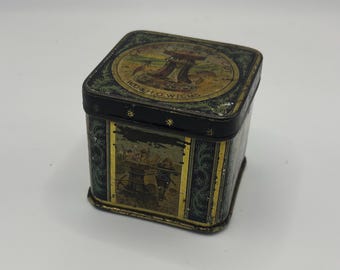 Vintage W.D. & H.O. Wills Tobacco Tin: Britannia Mixture, Match Striker Base, 1920s
