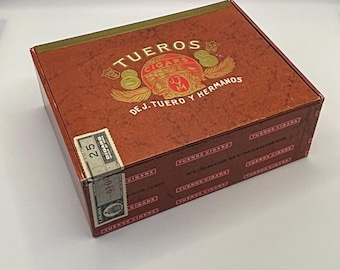 Vintage Tuero Cigar Box | Habana Graphics, Canadian Tax Stamp