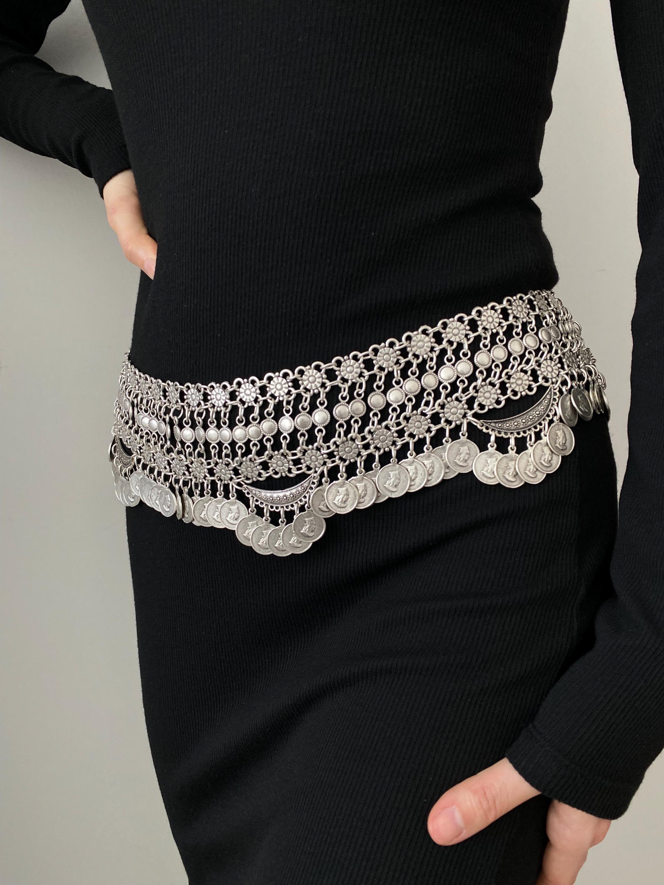 Handcrafted Boho Silver Coin Belt – Ethnic Waist Accessory 