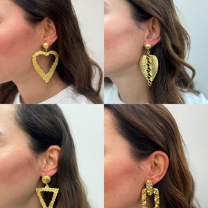 Unique Gold Plated Statement Earrings - Choose Your Style