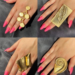 Gold Statement Rings Bold Statement Gold Ring Collection – Artistic & Unique Handmade Designs Unique Statement Jewelry for Women
