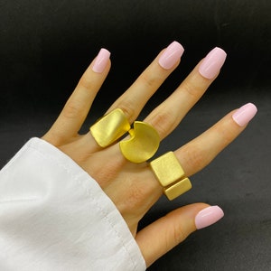 Unique Gold Statement Ring - Chunky, Textured, and Bold Designs