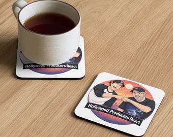 Official HOLLYWOOD PRODUCERS REACT Cork-back Coaster