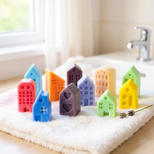 House Shaped Guest Soaps: Realtor Closing Gift, Housewarming Favor