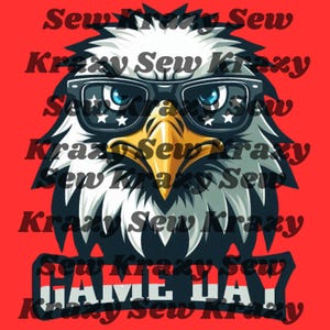Eagle Mascot Gameday PNG, Patriotic Eagle PNG, Eagle School Mascot PNG, Eagle Gameday Glasses Sublimation, Eagle Gameday