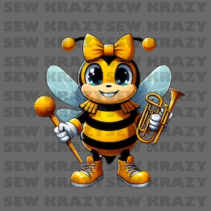 Bee Marching Band PNG, Jackets Drum Major PNG, Yellow Jackets Band Digital File, Yellow Jacket Band Design, Bee Band Mascot, Bee Jackets PNG