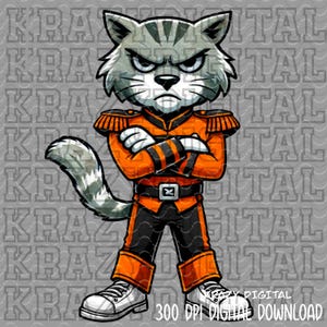 Wildcat Orange Band PNG, Wildcat Marching Band Artwork, Wildcat Drum Major, Orange Field Commander Digital, Wildcat Mom Design, Wildcat Bro